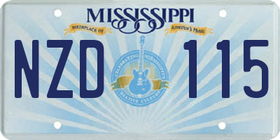 MS license plate NZD115