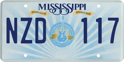 MS license plate NZD117