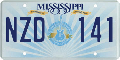 MS license plate NZD141