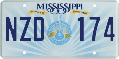 MS license plate NZD174
