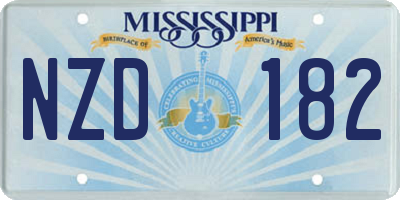 MS license plate NZD182