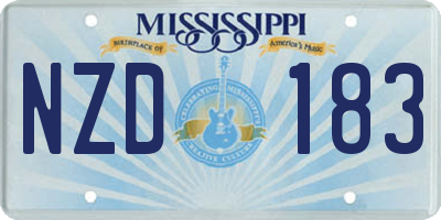 MS license plate NZD183