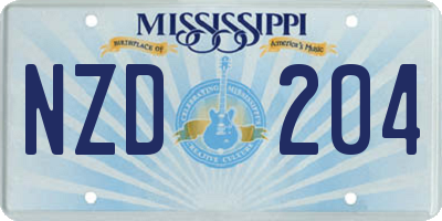 MS license plate NZD204