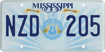 MS license plate NZD205