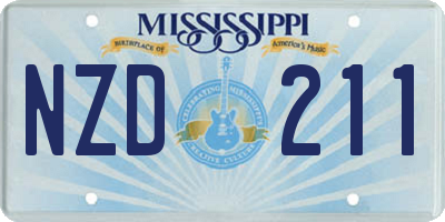 MS license plate NZD211