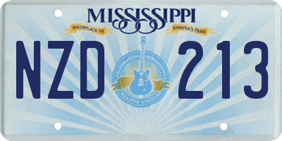 MS license plate NZD213