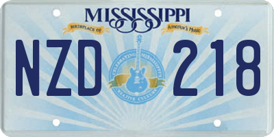 MS license plate NZD218