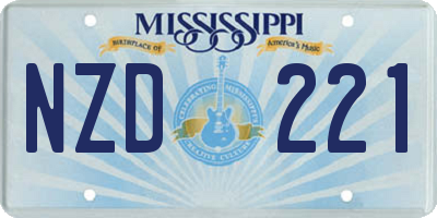MS license plate NZD221