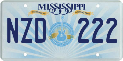 MS license plate NZD222