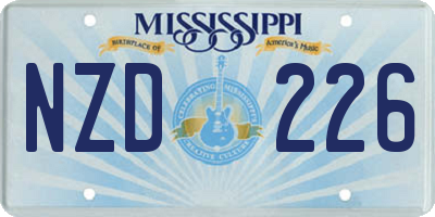 MS license plate NZD226