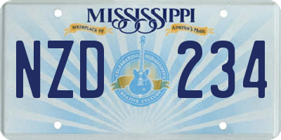 MS license plate NZD234