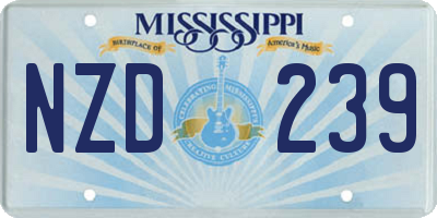 MS license plate NZD239