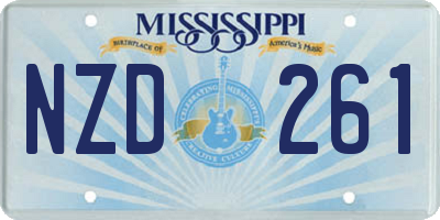 MS license plate NZD261