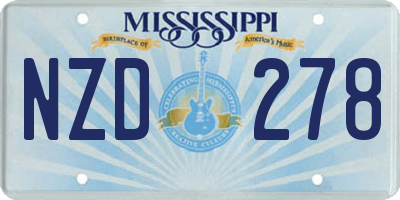 MS license plate NZD278