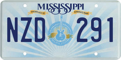 MS license plate NZD291