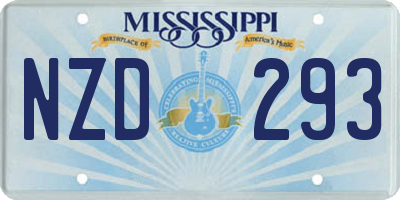 MS license plate NZD293
