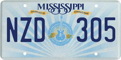 MS license plate NZD305