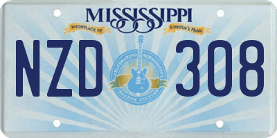MS license plate NZD308