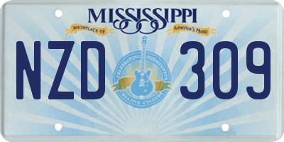 MS license plate NZD309