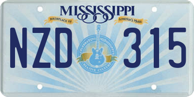 MS license plate NZD315