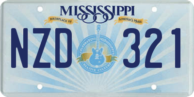 MS license plate NZD321