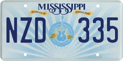 MS license plate NZD335