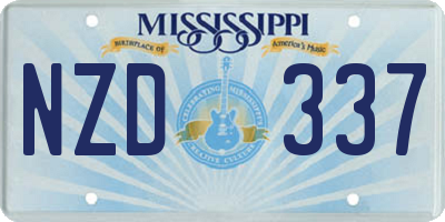 MS license plate NZD337