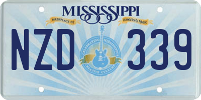 MS license plate NZD339