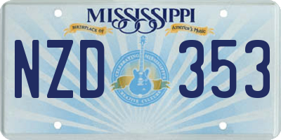 MS license plate NZD353