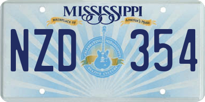 MS license plate NZD354