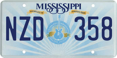 MS license plate NZD358