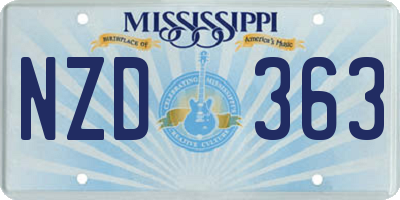 MS license plate NZD363
