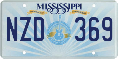 MS license plate NZD369