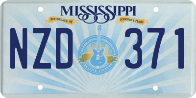 MS license plate NZD371