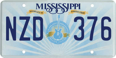 MS license plate NZD376