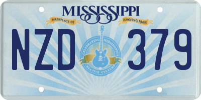 MS license plate NZD379