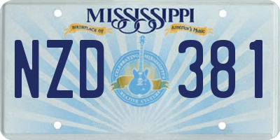 MS license plate NZD381