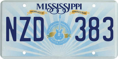 MS license plate NZD383