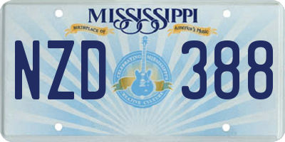MS license plate NZD388