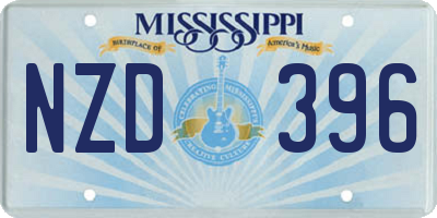 MS license plate NZD396