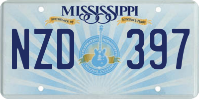 MS license plate NZD397