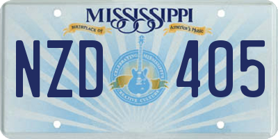 MS license plate NZD405
