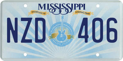 MS license plate NZD406