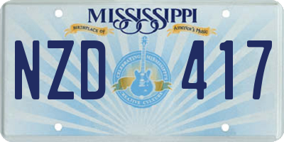 MS license plate NZD417