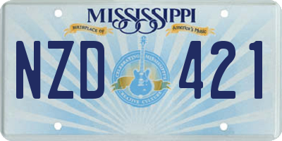 MS license plate NZD421