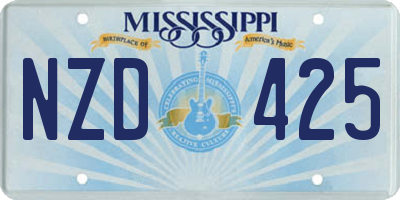 MS license plate NZD425