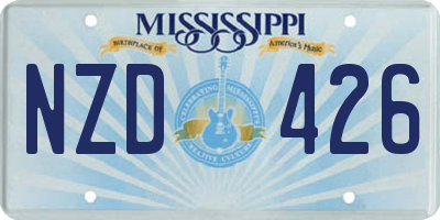 MS license plate NZD426
