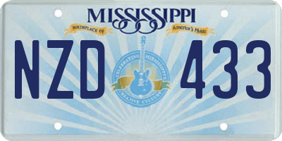 MS license plate NZD433