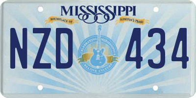 MS license plate NZD434