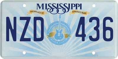 MS license plate NZD436